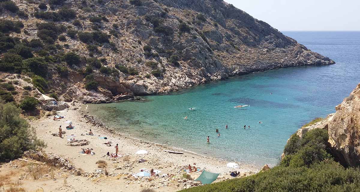 Armeos nudist beach Syros Greece